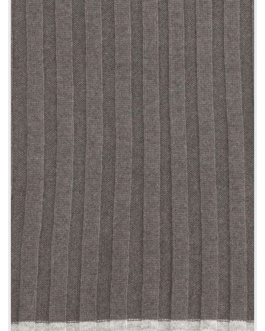 Brunello Cucinelli Gray Scarf for men