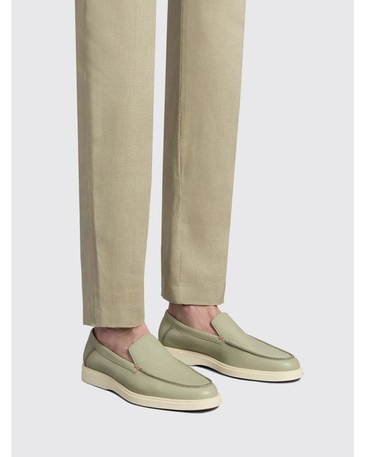 Santoni Green Loafers for men