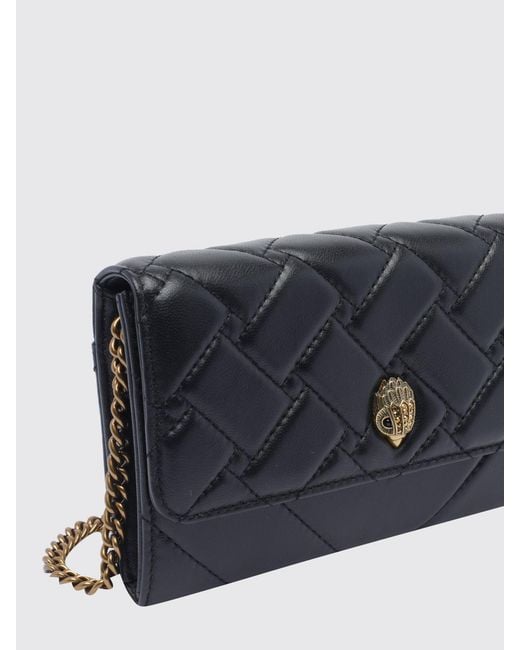 Kurt Geiger Black Kensington Matelassé Leather Bag