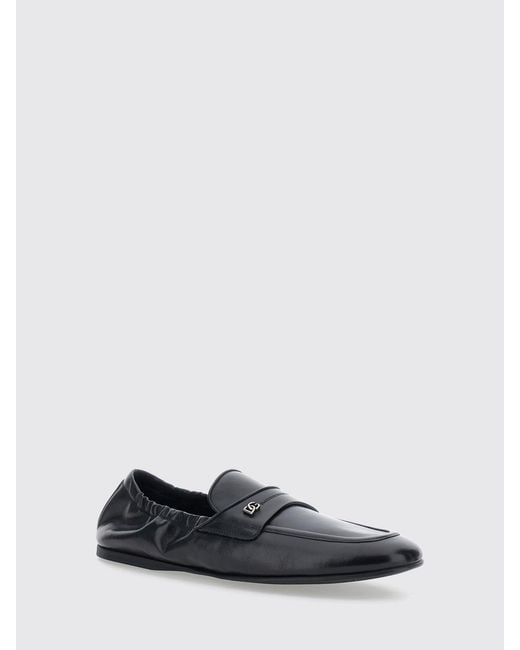 Dolce & Gabbana White Dolce &Amp Gabbana Tapered Toe Loafers for men