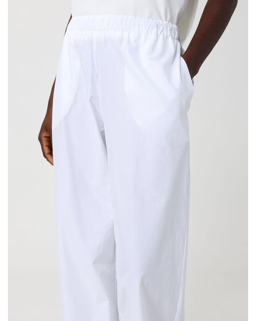 Fabiana Filippi White Cotton Wide-Leg Trousers