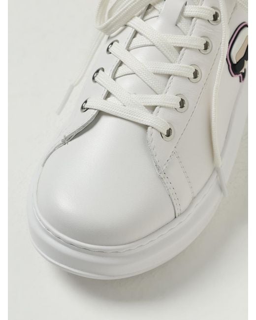 Karl Lagerfeld White Kapri Leather Sneakers