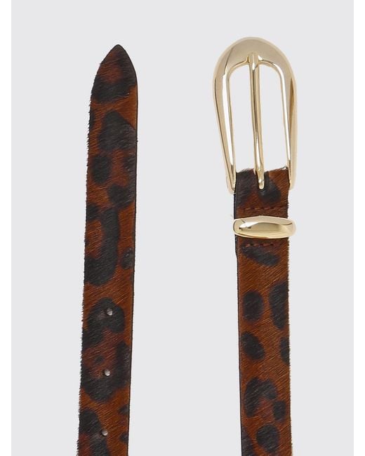 Orciani Multicolor Animal Print Pony Hair Belt With Pin Buckle