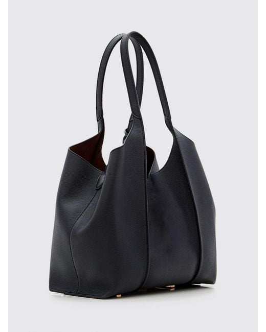Tod's Black T Timeless Small Leather Shopping Bag