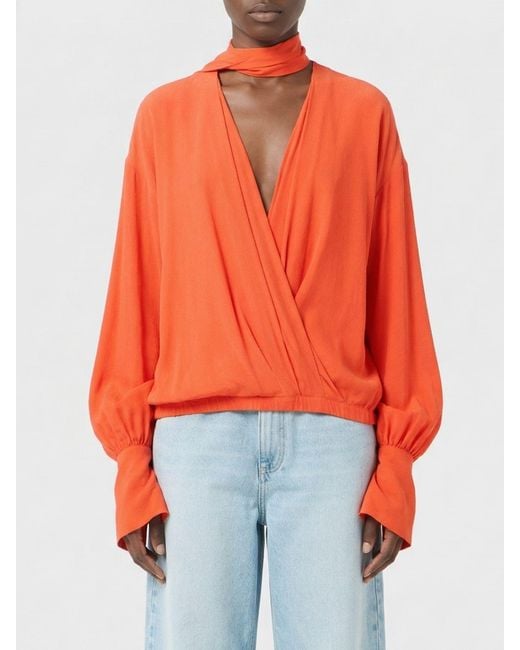 Blumarine Orange Viscose Blouse