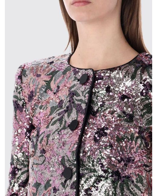 Self-Portrait Gray Sequin Jacket