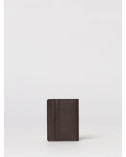 Orciani White Micron Hammered Leather Credit Card Holder for men