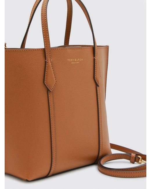 Tory Burch Brown Perry Small Shopping Bag