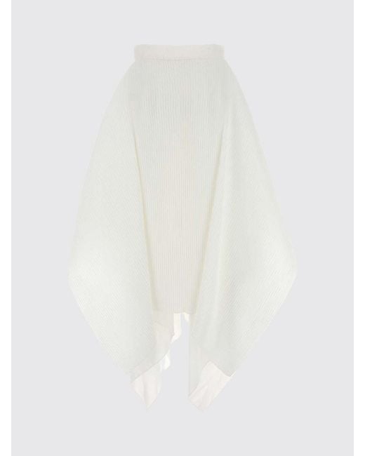 J.W. Anderson White High-Waisted Asymmetrical Knit Midi Skirt