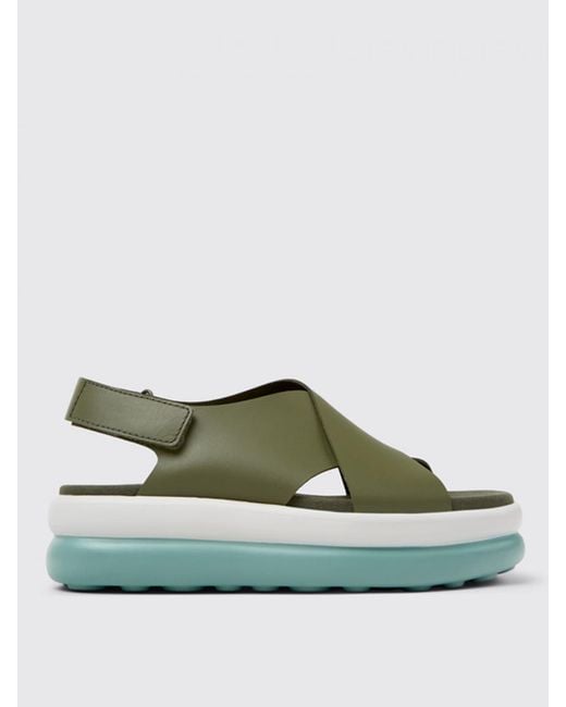 Camper Green Pelotas Cross Strap Platform Sandal