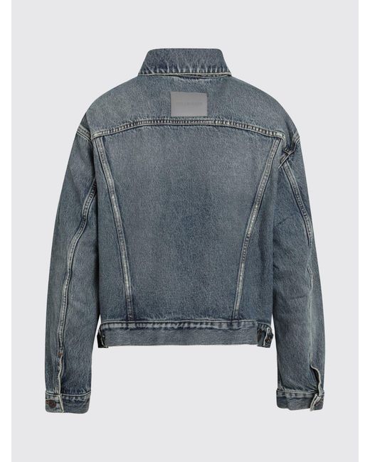 Balenciaga Blue Relaxed Fit Jacket With Rear Logo