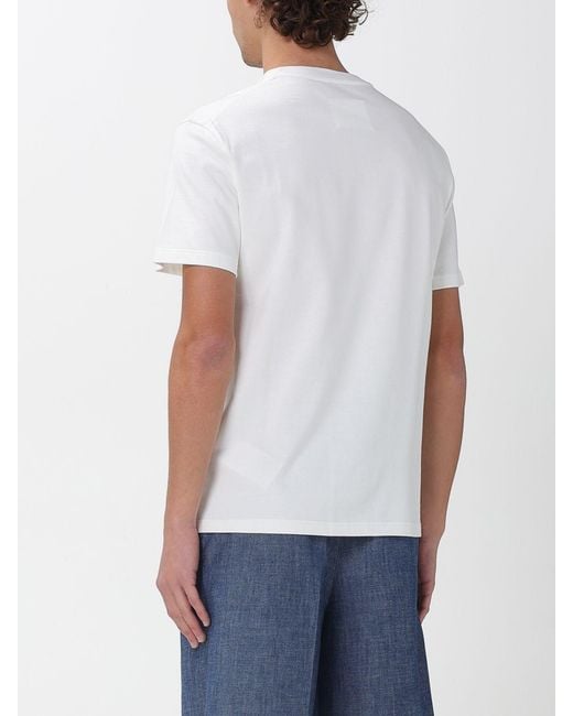 Jil Sander White Cotton T-Shirt With Logo for men