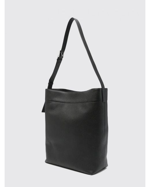 Tom Ford Black Large Calfskin Leather Shoulder Bag With An Adjustable Handle for men