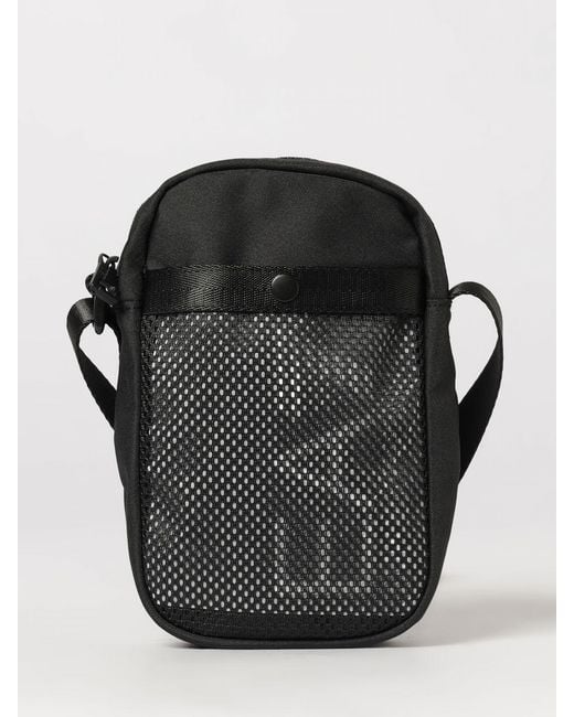 EA7 Black Printed Logo Polyester Bag for men