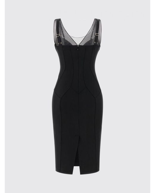 Elisabetta Franchi Black Jersey Bustier Dress