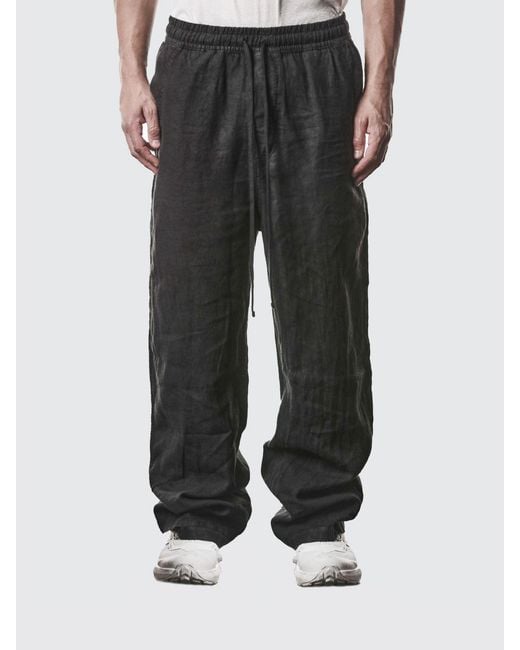 Thom Krom Black Linen Trousers for men