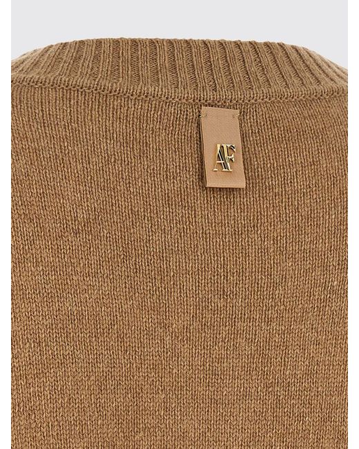 Alberta Ferretti Natural Cashmere And Camel Hair Cardigan With Lace Inserts