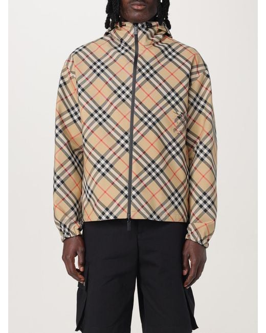Burberry Natural Reversible Nylon Jacket With Vintage Check Print for men