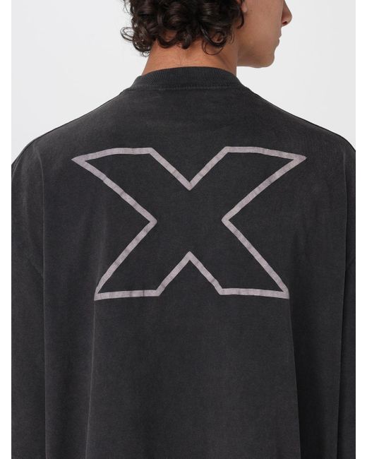 T-shirt X in cotone organico di 032c in Black da Uomo