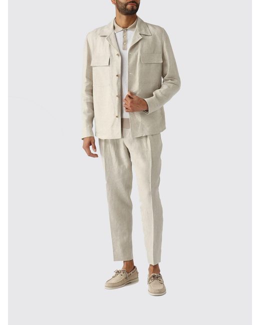 Briglia 1949 Natural Linen Chino Trousers for men