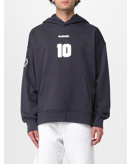 Felpa Con Cappuccio Con Logo di Barrow in Blue da Uomo