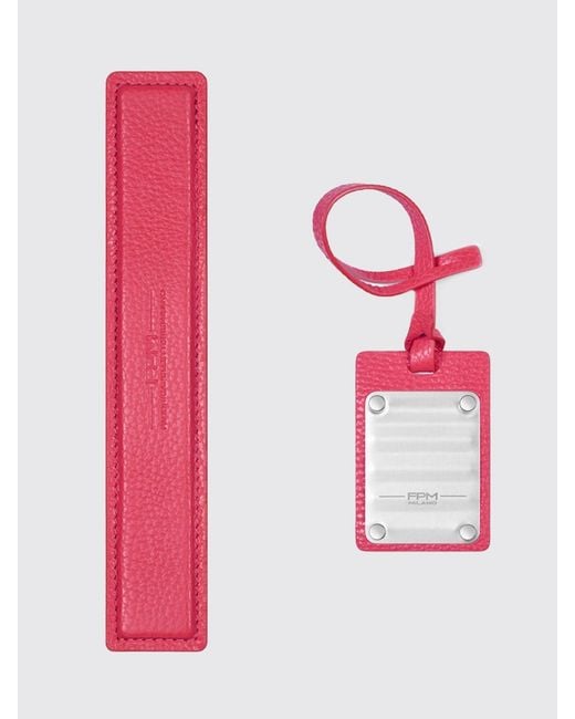 Fpm Milano Pink Leather Blend Trolley Handle