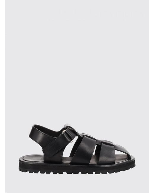 Studio Nicholson White Sandom Calfskin Fisherman Sandals With Serrated Sole