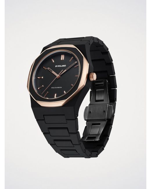 D1 Milano Black Mesh Polycarbon 40.5 Mm Watch for men