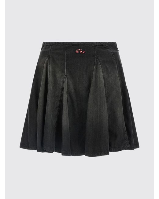 DIESEL Black De-Spiki-S Denim Skirt