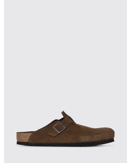 Birkenstock Brown Boston Suede Mules for men