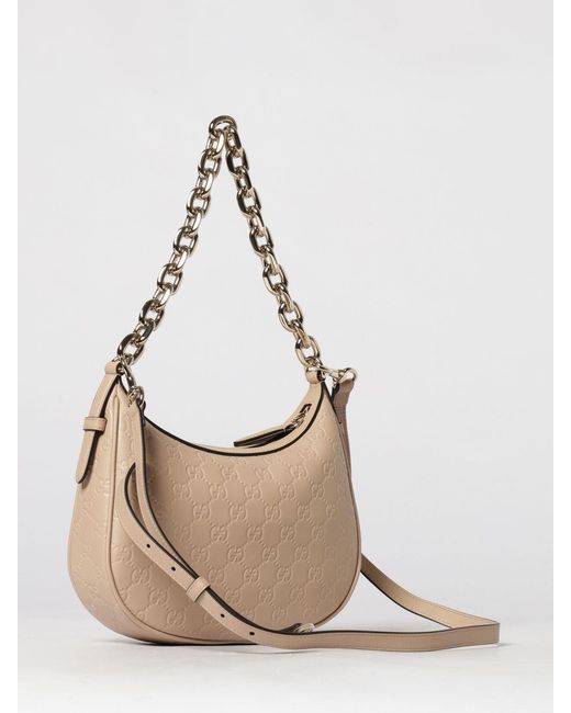 Borsa Gg Emblem di Gucci in Natural