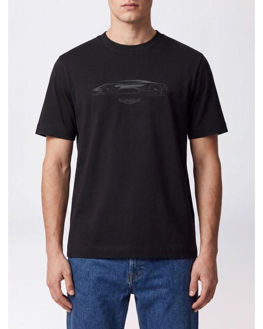 Boss Black Graphic Print Cotton T-Shirt for men