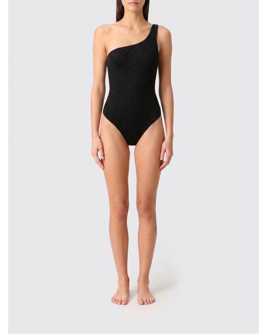 Missoni Black One Shoulder One Piece Swimsuit