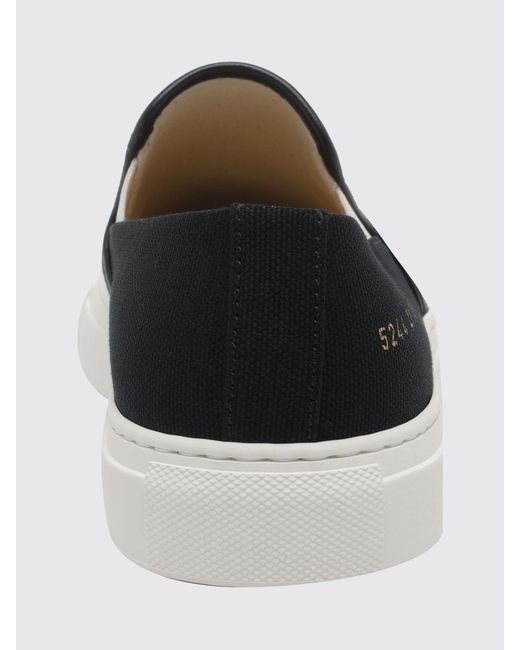 Common Projects White Suede Slip-On Sneakers With Foil-Stamped Logo for men