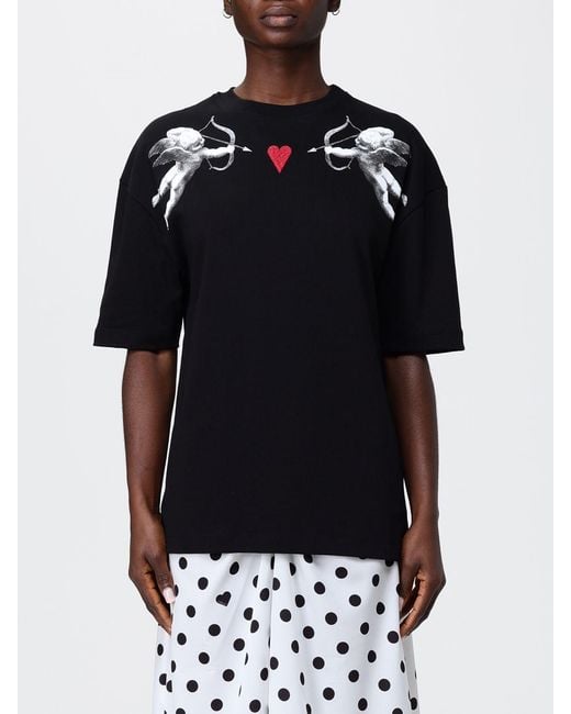 Fiorucci Black Printed Cotton T-Shirt