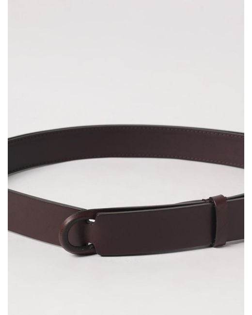 Orciani White Leather Nobuckle Belt for men