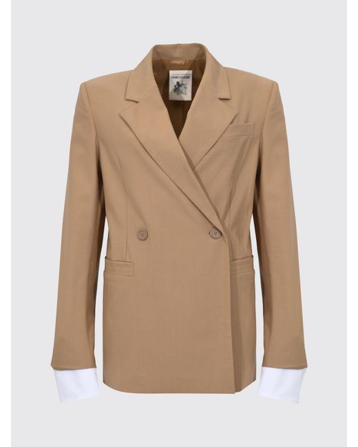 Semicouture Natural Dulcinea Double-Breasted Blazer