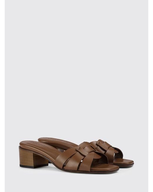 Doucal's Brown Leather Mules