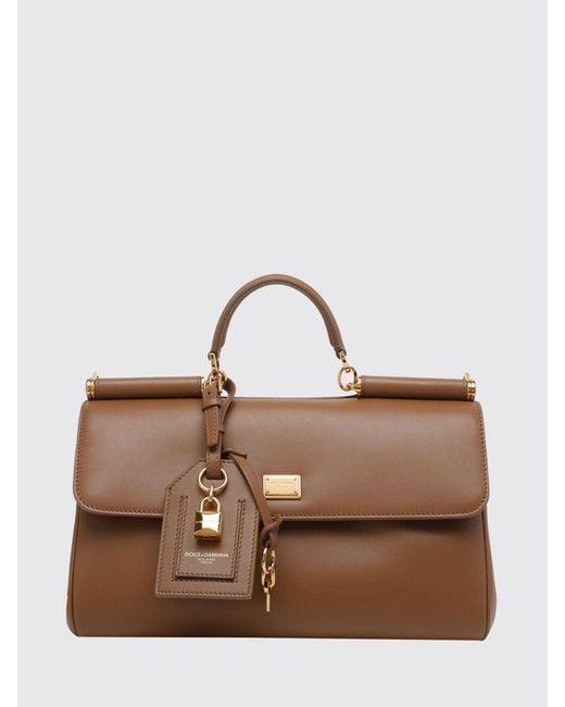 Dolce & Gabbana Brown Dolce &Amp Gabbana My Sicily Plongé Leather Bag
