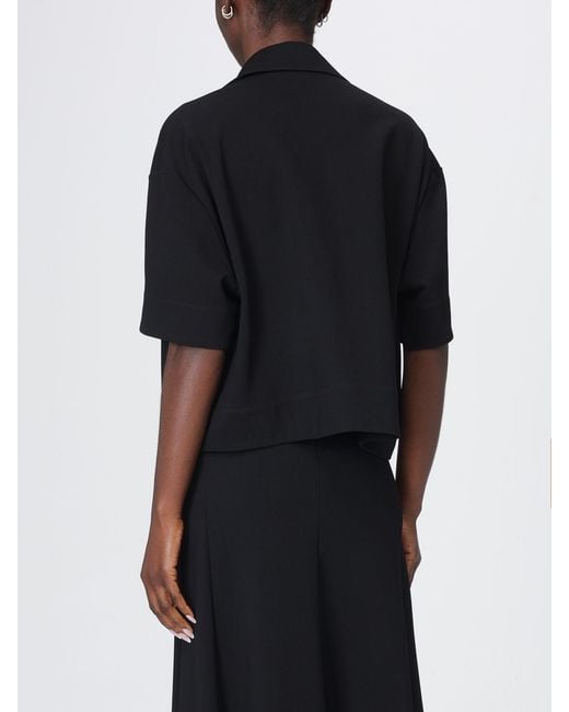 Jil Sander Black Viskose-Polohemd