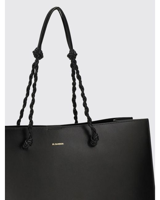 Jil Sander Black Tangle Leather Bag