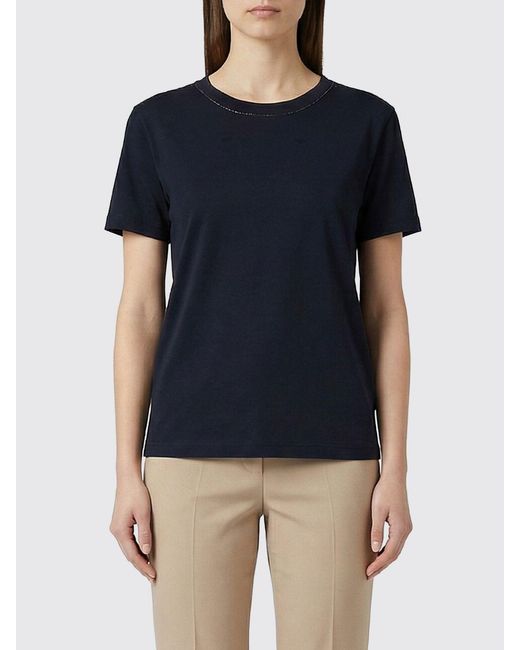 Fabiana Filippi Blue Basic Cotton T-Shirt