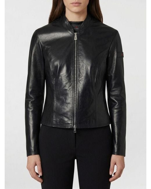 Peuterey Black Leather Jacket