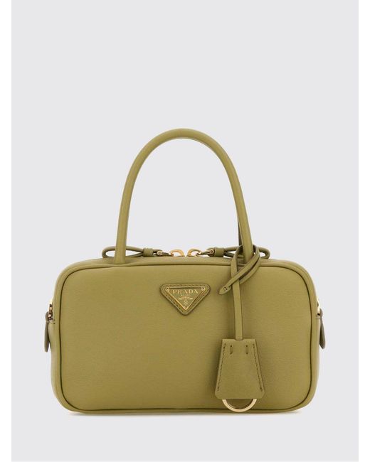 Borsa Bowling Mini di Prada in Green