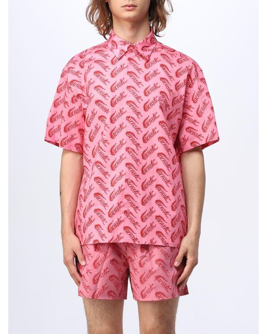 Camisa Lacoste de hombre de color Pink