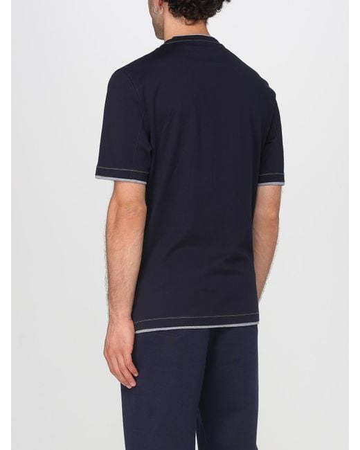 Brunello Cucinelli Polo Herren in Blue für Herren