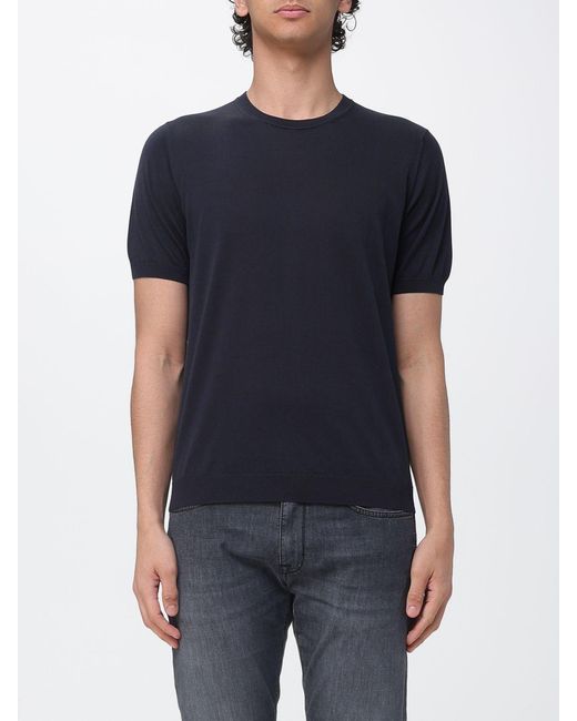 Drumohr Blue Basic Crew Neck Knit for men