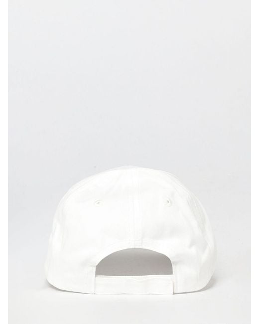 Autry White Cotton Twill Hat With Embroidered Logo for men