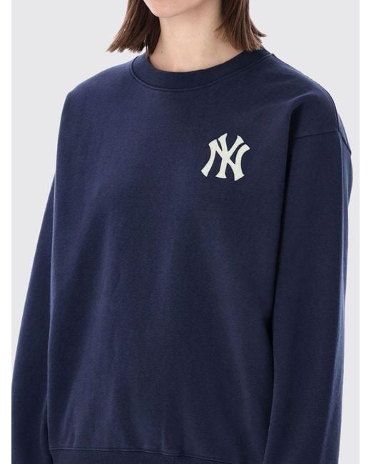 Sporty & Rich Blue Sporty &Amp Rich Monogram Crewneck Sweatshirt