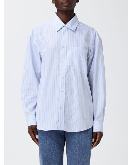 DUNST Blue Striped Cotton Shirt By